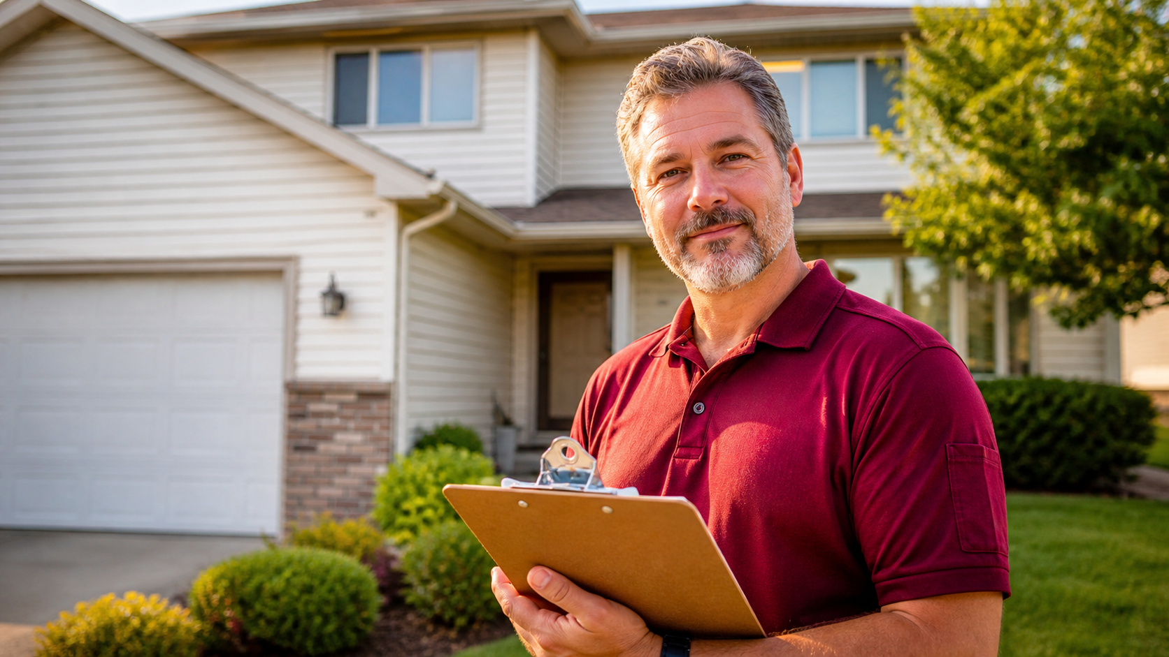 Inspector preparing pre-listing inspection report