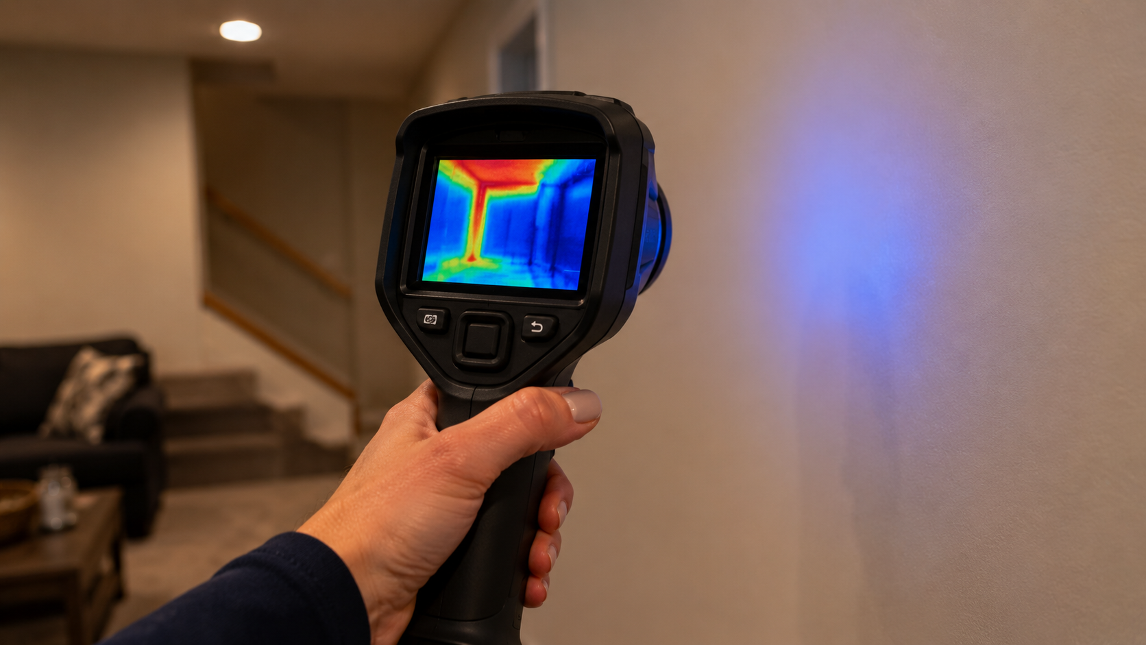 Thermal imaging detecting hidden moisture